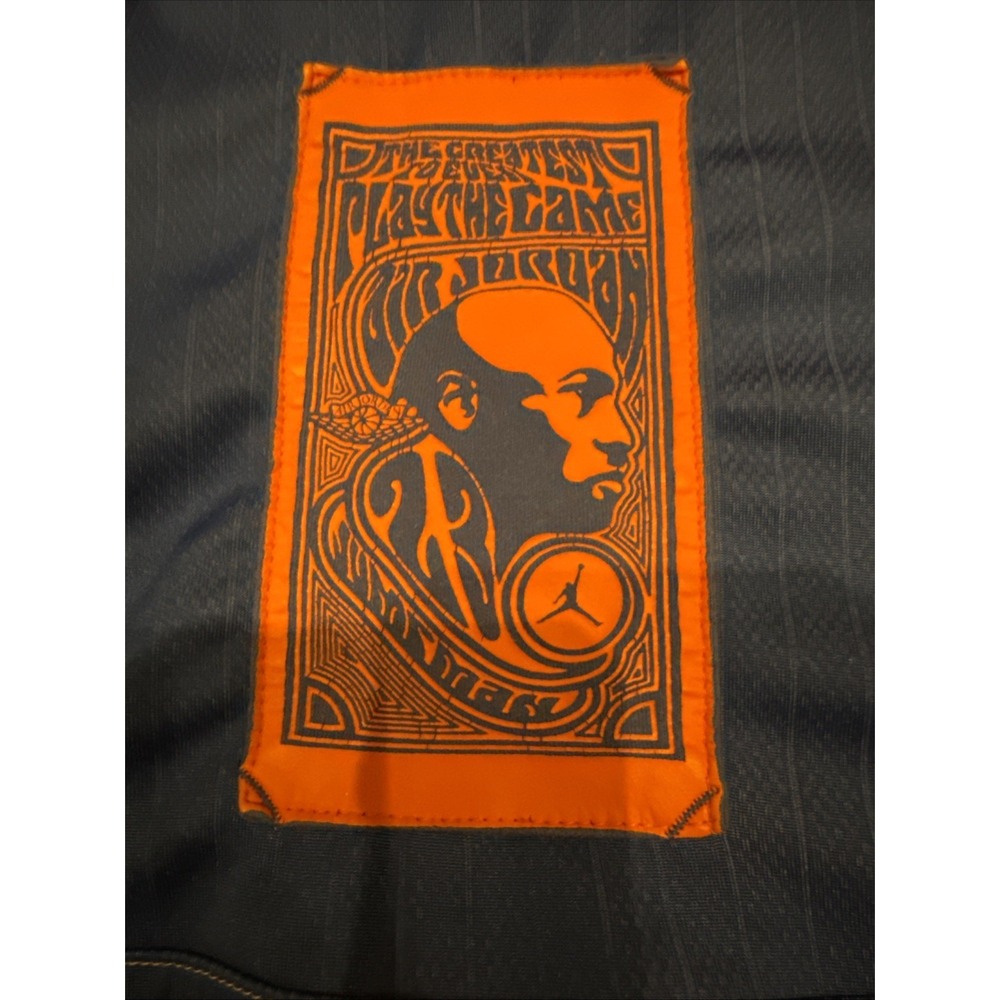 Nike Jordan Reversible Basketball Jersey GOAT Blue Orange Sz XL Vtg . Excellent‎ - Picture 4 of 5